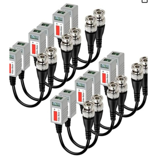 Transmission cables, power cables, Ethernet cables, coaxial-to-UTP adapters (baluns)