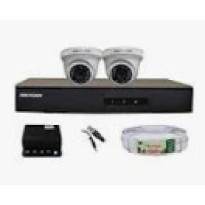 2‑Camera CCTV Kit + 4‑ch DVR + 2 TB HDD
