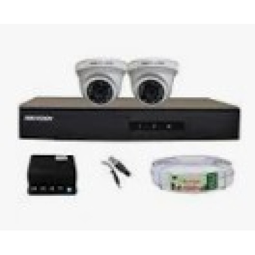 2‑Camera CCTV Kit + 4‑ch DVR + 2 TB HDD