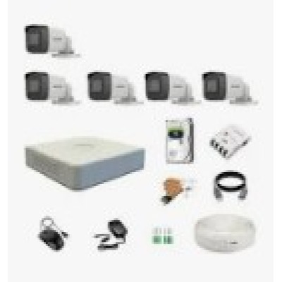 5‑Camera Indoor/Outdoor CCTV Kit + 8‑ch DVR + 2 TB HDD