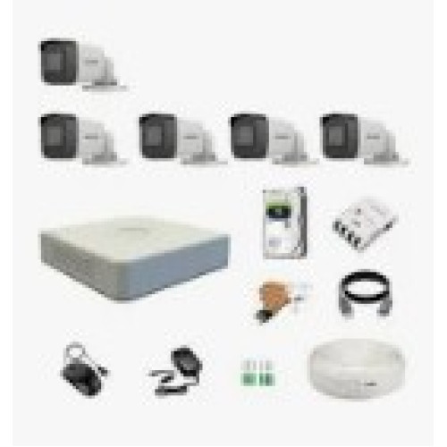 5‑Camera Indoor/Outdoor CCTV Kit + 8‑ch DVR + 2 TB HDD