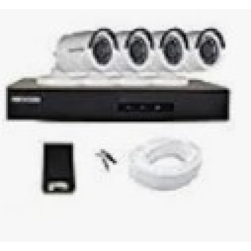 4‑Camera 4K IP Kit + 4‑ch NVR + HDD (2 TB)