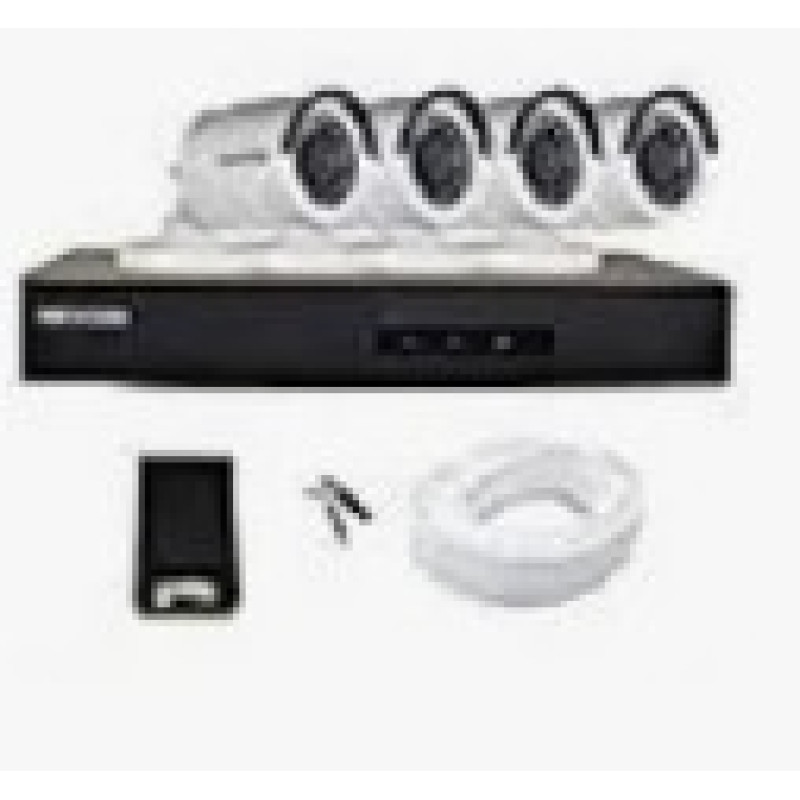 4‑Camera 4K IP Kit + 4‑ch NVR + HDD (2 TB)